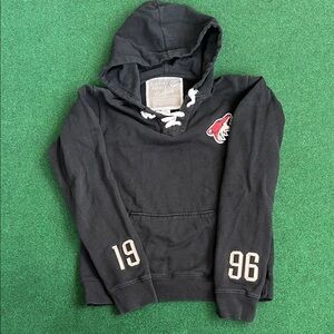 Old Time Hockey Black Lace-Up Hoodie